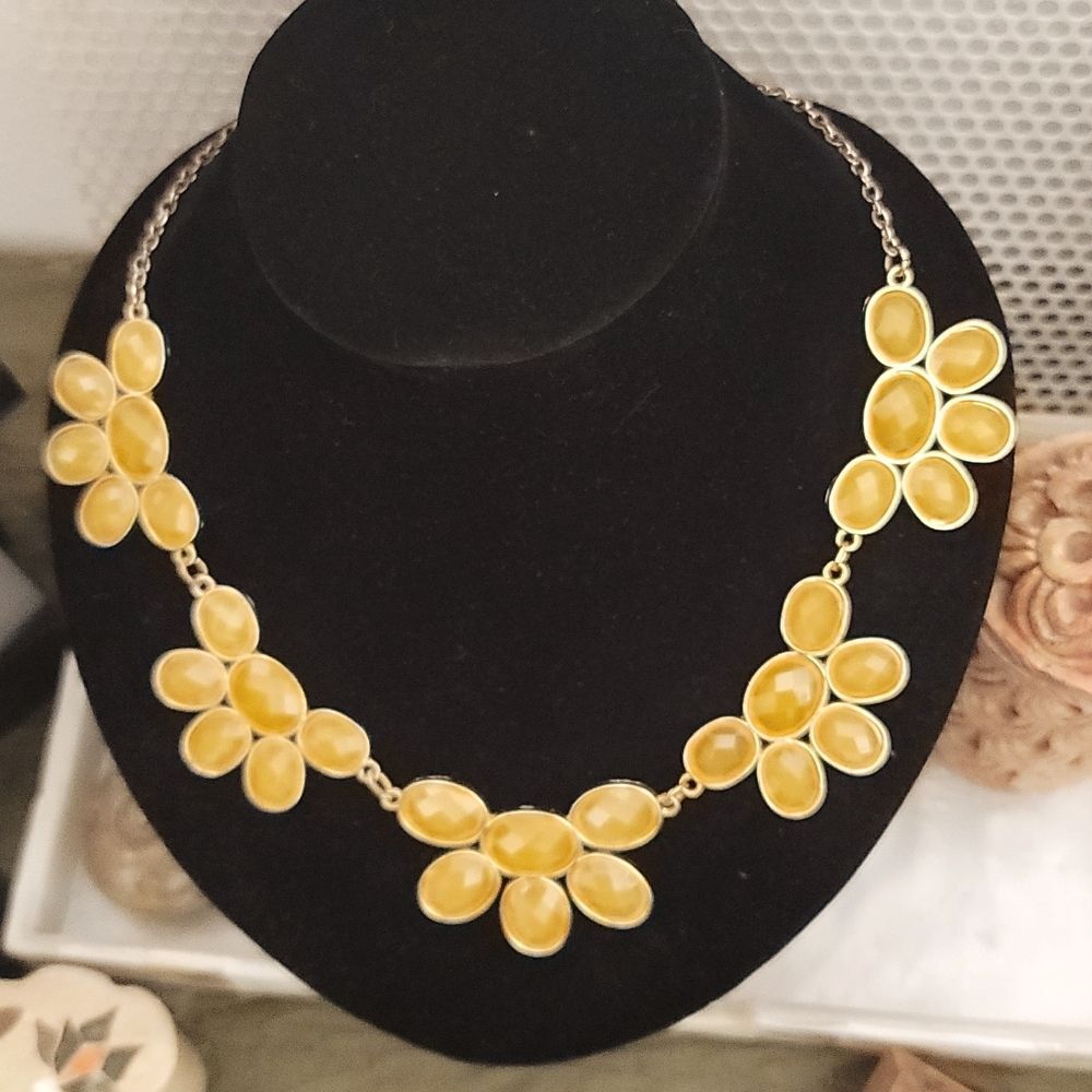 Faceted Jeweled Statement Necklace